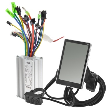 Aluminum Alloy Electric Scooter Motor Controller Intelligent Brushless Motor Controller + Electric Scooter LCD Instrument Display Replacement