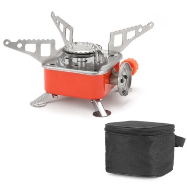 Outdoor Electronic Ignition Stoves Foldable Gasstove Adjustable Firepower Camping Hiking Furnace GasCooker