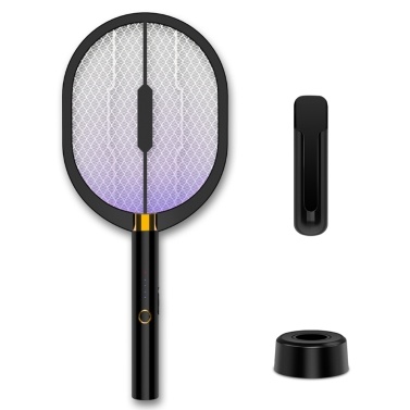 USB Rechargeable Electric Mosquito Swatter Household Mosquito Swatter Handheld/Vertical/Wall-mounted 3-in-1 Electric Mosquito Swatter Purple Light Mosquito Swatter