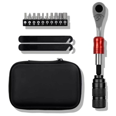 Bike Repair Tool Kit with Ratchet Wrenches Compact Lightweight Multi-Functional Ideal for Bike Maintenance and Repairs Bicycle Tools