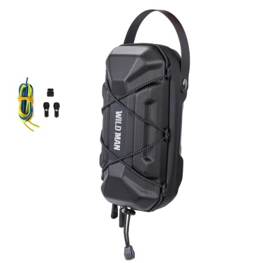WILD MAN Rainproof Quick Release Bike Handlebar Bag Hard Shell Waterproof Scooter Storage Bag