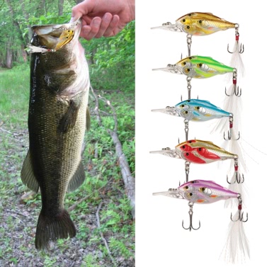 1pcs 7cm / 6g Fischköder Künstlicher Köder Fliegen-Fischen-Köder-harte Feder Swimbaits