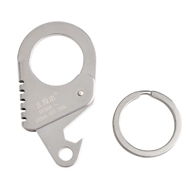 Multifunctional Carabiner Keychain Stainless Steel Survival Gear Pocket Tool