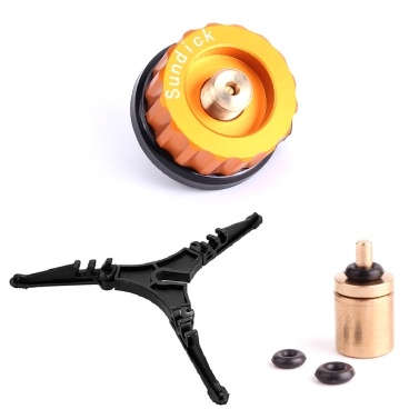 Outdoor Gas Bottle Adapter Gas Bottle Bracket Gas Refill Valve Gas Tank Equipment for a Camping Stove (Adapter x Bracket x Refill Valve)