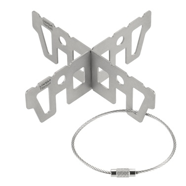 Lixada Titanium Alcohol Stove Rack Cross Stand Outdoor Camping Stove Stand Support Rack