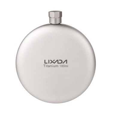 Lixada 180ml Leakproof Titanium Flask Alcohol Whisky Wine Flask for Outdoor Camping Backpacking Travel Picnic