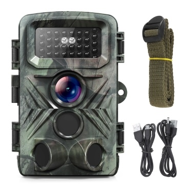 PR3000 36MP 1080P Night Photo Video Taking Trail Camera Multi-function Outdoor Huntings Animal Observation House Monitoring Camera IP66 Waterproof with 34 Infrared Lights Camera