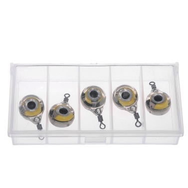 5PCS LED Fishing Light Deep Drop Underwater Round Shape Squid Strobe Flashing Light Bait Lure