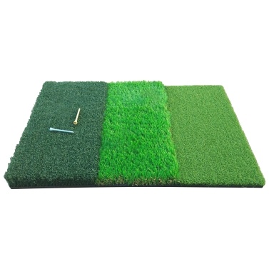 Golf Practice Mat Tri-Turf Golf Hitting Mat Driving Chipping Training Aids Golf Grass Mat for Indoor & Outdoor