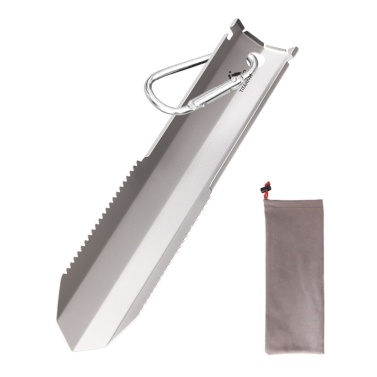 Taruor Titanium Garden Hand Serrated Shovel with Aluminum Alloy Clip