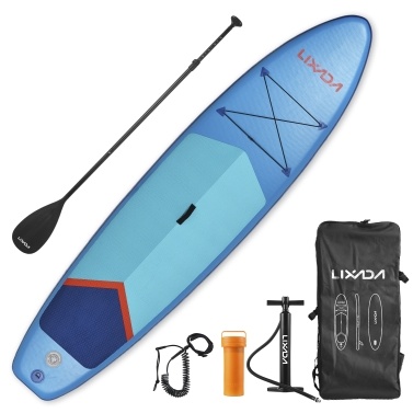 Lixada 3.5M Inflatable Paddle Board Stand Up SUP Paddleboard Set with Adjustable Paddle Pump Travel Backpack