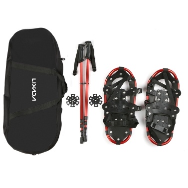 Lixada Snow Shoes Aluminum Snow Shoes with Adjustable Poles Carry Bag-19inch
