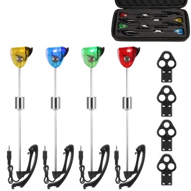 Lixada Fishing Swinger Set Carp Fishing Bite Indicator Swinger Digital Fishing Alarm LED Bite Indicator Illuminated Swinger Fishing Tackle