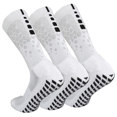 3 Pairs Non-Slip Football Socks for Men and Women Breathable Athletic Socks with Grippers for Football Basketball Yoga Running Cycling