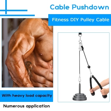 Fitness DIY Pulley Cable Machine Attachment System Loading Pin Lifting Arm Biceps Triceps Blaster Hand Strength Training Equipment