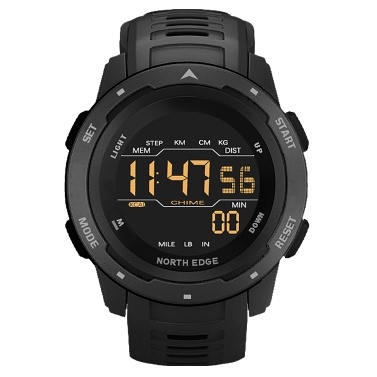 North Edge Men's Digital Sports Waterproof Watches