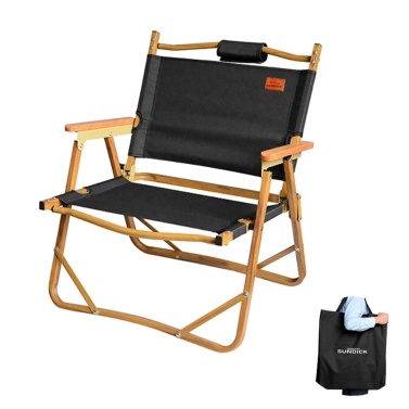Portable Foldable Wood Chair Ultralight Leisure Chair Nap Beach Chair for Camping Fishing Picnic