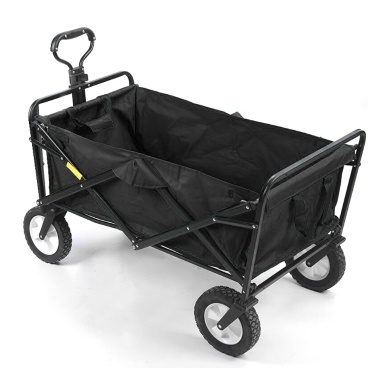 Outdoor Camping Pull Cart Portable Folding Trolley 600D Oxford Cloth Waterproof Four-wheel Hand Cart Multifunctional Folding Cart For Shopping Fishing