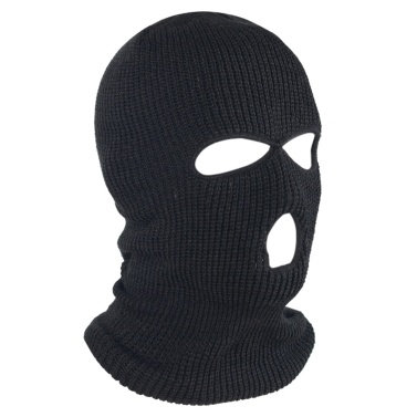 Thermal Face Mask Wind-proof 3 Hole Winter Knitted Cycling Mask Neck Warmer Motorcycle Under Helmet Lining Mask Caps Ultimate Thermal Retention Hat Full Face Cover Ski Mask