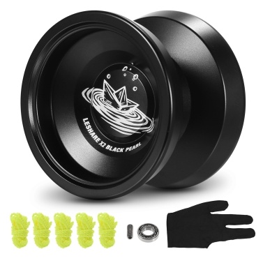 LESHARE Aluminum Yoyo Ball Competitive Yo Yo with Bearing Strings and Glove