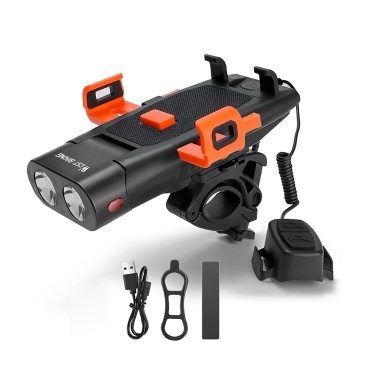 WEST BIKING 5-in-1 USB Rechargeable Bike Mobilephone Holder Cycle Front Bracket