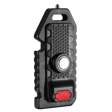 Rechargeable Mini LED Flashlight Waterproof Multi-functional Keychain Whistle Window Breaker Bottle Opener