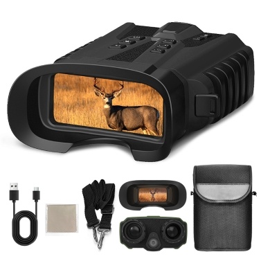 Night Vision Binoculars for Adults with Full Color Night Vision Backlit Buttons 4x Optical Zoom 8x Digital Zoom 250-300m Viewing Distance