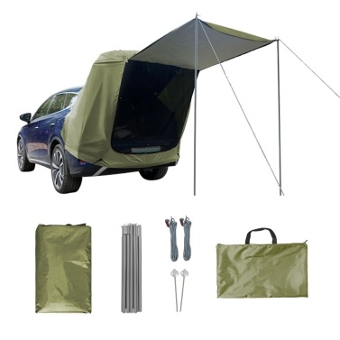 Outdoor Car Trunk Tent Camping Picnic Car Rear Tent with Canopy Car Trunk Extension Tent Sunshine-Proof Rain-Proof Car Trunk Tent
