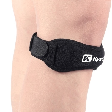 1PC Adjustable Knee Patellar Tendon Support Strap Band Knee Support Brace Pads for Outdoor Sport Black
