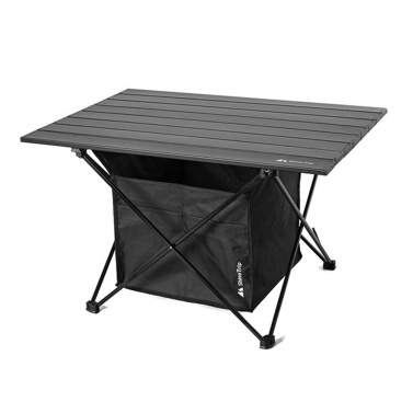 Outdoor Folding Picnic Table with Seat Pocket Camping Desk with Waterproof Tableware Clothes Storage Bag Camping Backyard Use