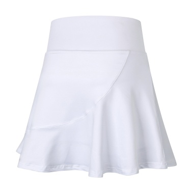2 in 1 Women Sport Skirt with Shorts Pockets Quick Dry Ruffled High Waist Athletic Skorts for Golf Tennis Workout