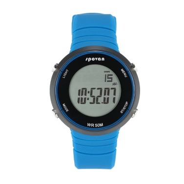 SPOVAN Outdoor Sports Digital Watch Smart Wrist Watch Heart Rate Monitor Pedometer Fitness Tracker Alarm Calendar 5ATM Water Resistant