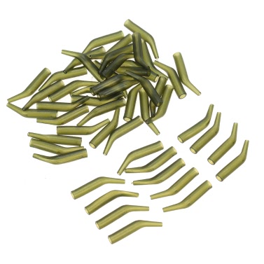 50Pcs/Lot Carp Fishing Hook Sleeve Hair Rig Line Aligner Sleeves Soft Anti Tangle Fishing Tackle Aligner Carp Fishing Accessories