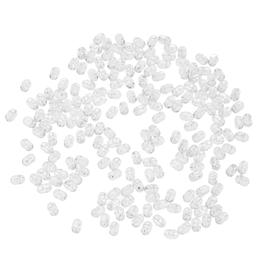 200PCS Fishing Beads Tranparent Double Cross Hole Beads Hard Clear Beads Sets Fishing Lures Hard Lures