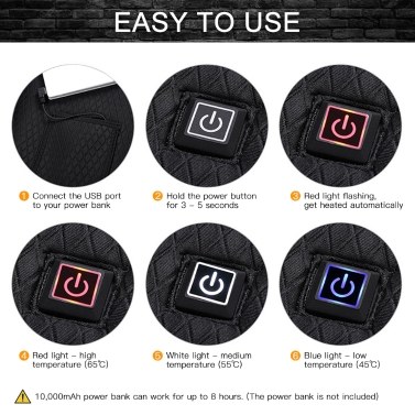 Lixada Heated Vest USB Electric Heating Vest Waistcoat Heated Clothing for Men and Women