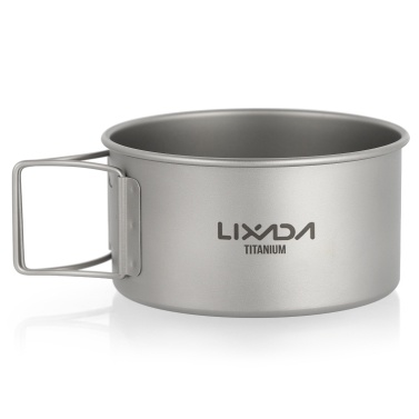 Lixada Titanium Bowl with Folding Handles Dinner Food Container