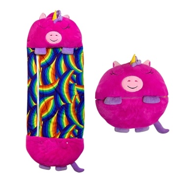 2 in 1 Soft Plush Pillow&Sleep Sack Sleeping Bag Nap Blanket Snuggle Tail Mat Varied Cute Cartoon Animal Design in Bright Colors for Toddler Children Teens Boys Girls, All Season