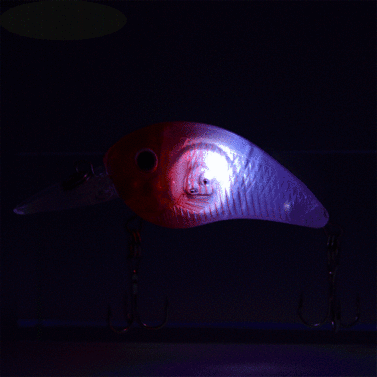 8cm Wobbler Rattle Fishing Crankbait Blinkender Kunstköder mit Drillingen