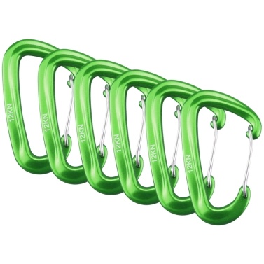 6 PCS Carabiner 12KN Heavy Duty Carabiner Clips for Hammocks Camping Hiking Backpacking