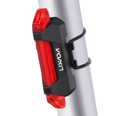 LIXADA USB Rechargeable Bicycle Light Bike Tail Light Waterproof Cycling Rear Back Light Tail Rear Safety Warning Light Lamp