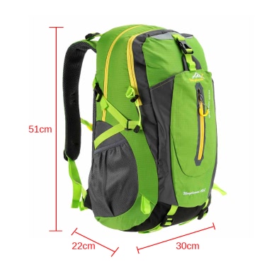 40L Water-resistant Breathable Shoulder Backpack Outdoor Traveling Hiking Mountaineering Unisex Backpack Daypack