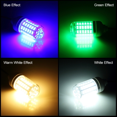 12V 15W Underwater Fishing Attract Light LED Lamp Fish Finding System Light with 30ft Power Cord and Battery Clip