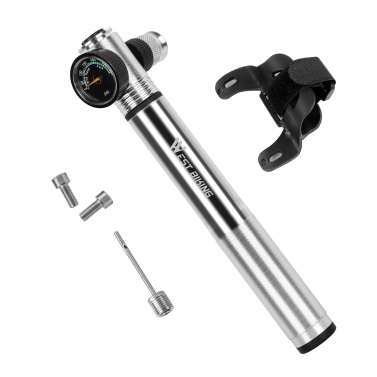 WEST BIKING 300Psi Mini Bike Pump With Gauge Tire Inflator Air Pump Cycling Accessories Bicycle Pump 300Psi