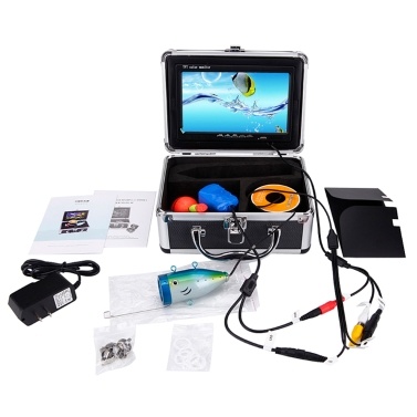 Underwater Fishing Camera 7 Inch LCD Monitor IP68 Waterproof 1000TVL Fish Finder 15m/30m/50m Depth