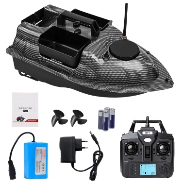 16 Baiting Spots GPS Fishing Bait Boat with 3 Bait Containers 500M Wireless Remote Control with Automatic Return Function 4.4lb Load 12000mAh Battery
