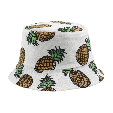 Bucket Hat Pineapple Double Side Packable Wide Brim Fisherman Caps for Traveling Beach Vacation