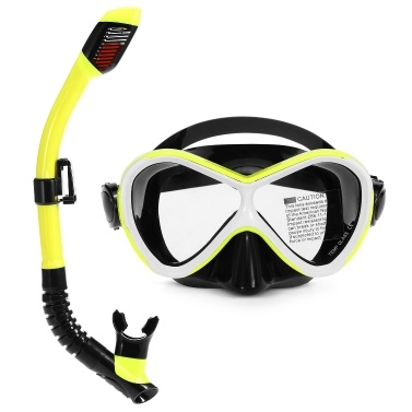 Kids Professional Swimming Goggles with Dry Snorkel Tube Set Anti-fog Goggles