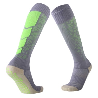 Knee High Compression Socks Anti-slip Towel Sole Football Socks Moisture-wicking Running Basketball Yoga Athletic   Socks for Men Women