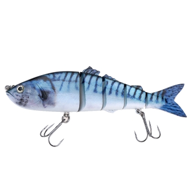 8.5" Leben wie harte Köder Multi Keilzinkenanlage segmentierten Abschnitt Fishing Lure mit Höhen Haken