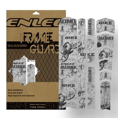 ENLEE Bike Frame Protector High-Quality 3D PVC Lightweight DIY Decoration Suitable for All Bikes Mountain Bike Stickers Road Bike Thick PVC Film